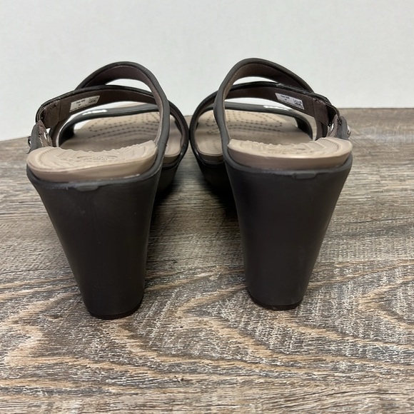 Crocs CYPRESS IV Platform Heeled Sandals Size 8 - Picture 4 of 9